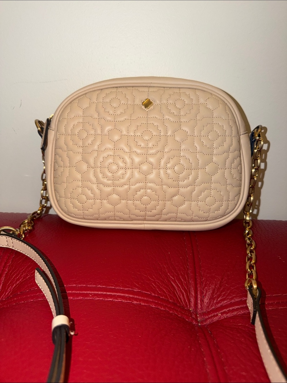 BN Antonio Melani Pale Pink Genuine Leather Shoulder Bag, With Defects